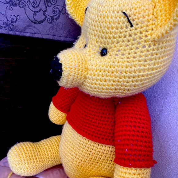 HANDCRAFTED BIG Winnie the Pooh crochet💜 - Picture 2 of 2